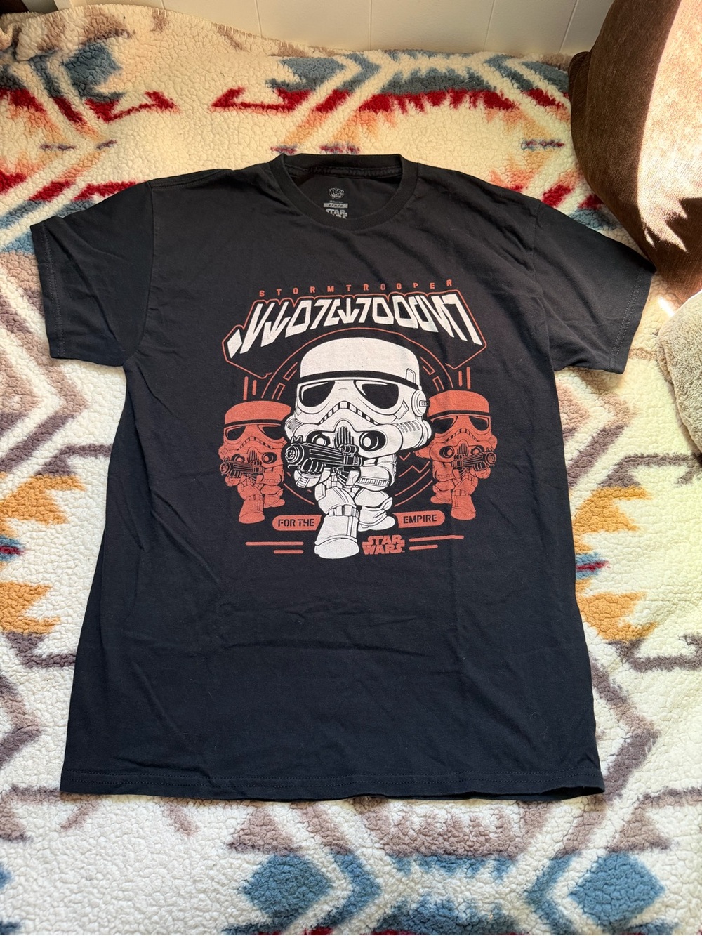 Funko Star Wars Black Tee with White and Red Stormtrooper Graphic